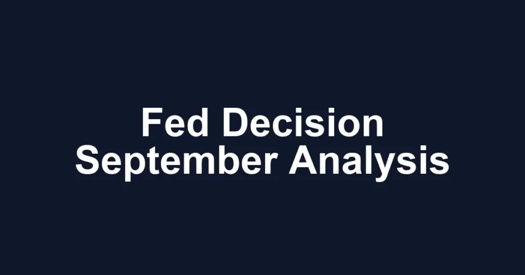 Fed Decision September 2026: Polymarket Analysis