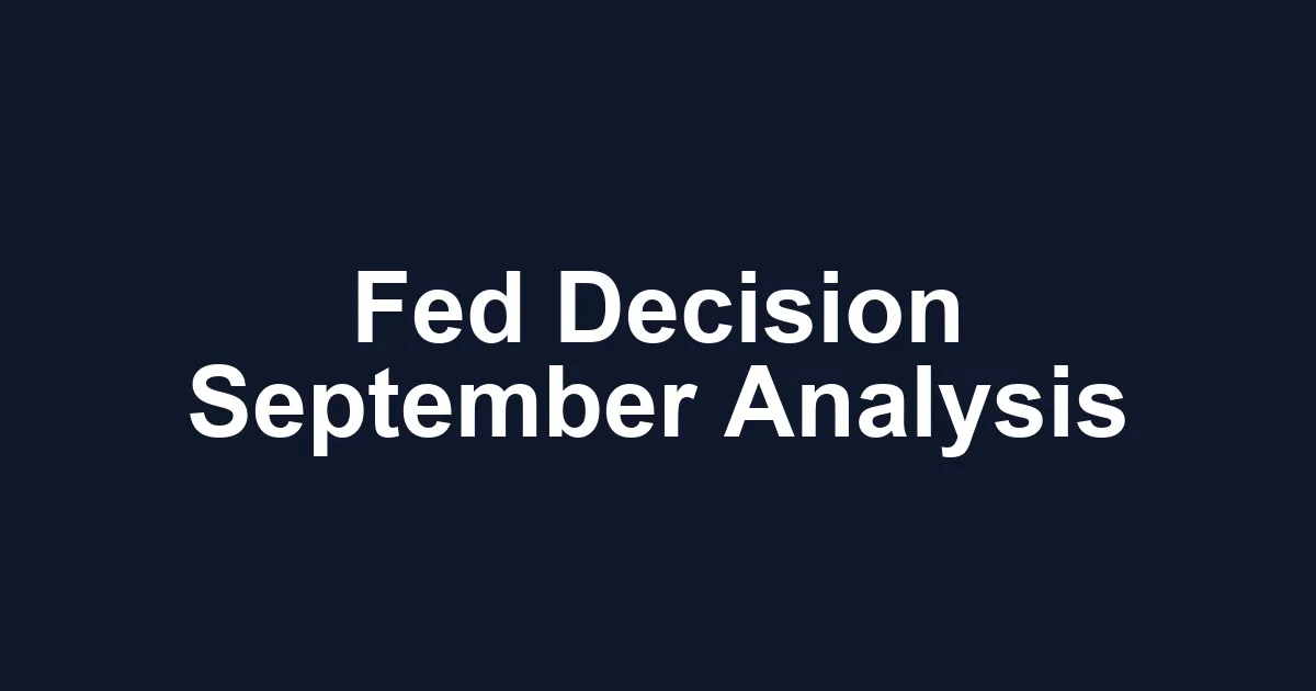 Fed Decision September 2026: Polymarket Analysis