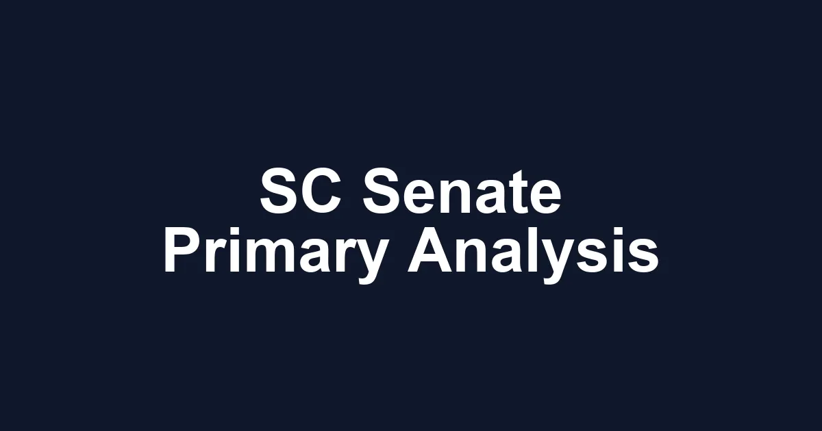 South Carolina Republican Senate Special Primary: Polymarket Analysis